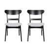 Mid Century Dining Chairs With Cushioned Seats And Wood Frame (Set of 2) Mid Century Dining Chairs With Cushioned Seats And Wood Frame (Set of 2)