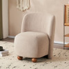 Modern Low Back Accent Upholstered Armless Living Room Chairs, Round Feet Modern Low Back Accent Upholstered Armless Living Room Chairs, Round Feet