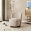 Modern Low Back Accent Upholstered Armless Living Room Chairs, Round Feet Modern Low Back Accent Upholstered Armless Living Room Chairs, Round Feet