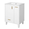 Bathroom Vanity With Sink, Deep Drawer, Door Shelf, 2 Tier Basket