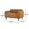 Sway - Upholstered Loveseat With Wood Legs And Round Arms Sway - Upholstered Loveseat With Wood Legs And Round Arms