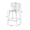Modern Bar Stools With Upholstery And Metal Footrest (Set of 2)