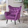 Alyssa - Mid Century Upholstered Arm Chair With Wingback Design Alyssa - Mid Century Upholstered Arm Chair With Wingback Design