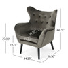 Alyssa - Mid Century Upholstered Arm Chair With Wingback Design Alyssa - Mid Century Upholstered Arm Chair With Wingback Design