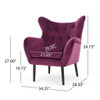 Alyssa - Mid Century Upholstered Arm Chair With Wingback Design Alyssa - Mid Century Upholstered Arm Chair With Wingback Design
