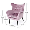 Alyssa - Mid Century Upholstered Arm Chair With Wingback Design Alyssa - Mid Century Upholstered Arm Chair With Wingback Design