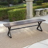 Modern Aluminum Outdoor Dining Bench With X Base Modern Aluminum Outdoor Dining Bench With X Base