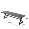 Modern Aluminum Outdoor Dining Bench With X Base