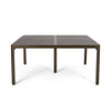 Outdoor Modern Aluminum Dining Table With Woven Accents Outdoor Modern Aluminum Dining Table With Woven Accents