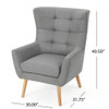 Club Chair With Rubberwood Legs Club Chair With Rubberwood Legs