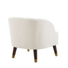 Elegant Upholstered Barrel Accent Chair With Wooden Legs