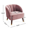 Elegant Upholstered Barrel Accent Chair With Wooden Legs Elegant Upholstered Barrel Accent Chair With Wooden Legs