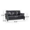 Contemporary 3 Seater Sofa With Nailhead Trim Contemporary 3 Seater Sofa With Nailhead Trim