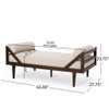 Chic Contemporary Chaise Lounge With Button Tufting And Bentwood Structure