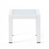 Cape Coral - Contemporary Side Table With Frosted Glass Top
