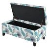 Charming Floral Storage Ottoman With Upholstered Fabric Charming Floral Storage Ottoman With Upholstered Fabric