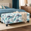 Charming Floral Storage Ottoman With Upholstered Fabric Charming Floral Storage Ottoman With Upholstered Fabric