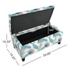 Charming Floral Storage Ottoman With Upholstered Fabric Charming Floral Storage Ottoman With Upholstered Fabric
