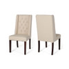 Sophisticated Tufted Dining Chair With High Back Design Sophisticated Tufted Dining Chair With High Back Design