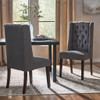 Sophisticated Tufted Dining Chair With High Back Design Sophisticated Tufted Dining Chair With High Back Design