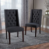 Sophisticated Tufted Dining Chair With High Back Design Sophisticated Tufted Dining Chair With High Back Design