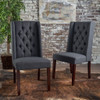 Sophisticated Tufted Dining Chair With High Back Design Sophisticated Tufted Dining Chair With High Back Design