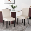 Contemporary Dining Chair With Upholstered Seating And Tapered Legs Contemporary Dining Chair With Upholstered Seating And Tapered Legs