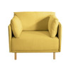 Modern Upholstered Accent Chair With Soft Cushions, Sleek Armrest Design Modern Upholstered Accent Chair With Soft Cushions, Sleek Armrest Design