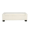 Textured Fabric Ottoman Bench With Hinged Lid Textured Fabric Ottoman Bench With Hinged Lid