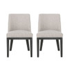 Modern Dining Chair With Durable Fabric Upholstery And Sturdy Wooden Frame (Set of 2)