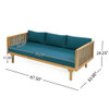 Claremont - 3 Seater Daybed Teak Acacia Wood Water Resistant Cushions Claremont - 3 Seater Daybed Teak Acacia Wood Water Resistant Cushions