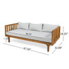Claremont - 3 Seater Daybed Teak Acacia Wood Water Resistant Cushions Claremont - 3 Seater Daybed Teak Acacia Wood Water Resistant Cushions