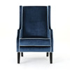 Elegant Velvet Club Chair With Tonal Piping Elegant Velvet Club Chair With Tonal Piping