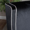 Elegant Velvet Club Chair With Tonal Piping Elegant Velvet Club Chair With Tonal Piping