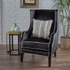 Elegant Velvet Club Chair With Tonal Piping Elegant Velvet Club Chair With Tonal Piping