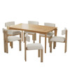 7 Piece Dining Set With Upholstered Armless Chairs And Table