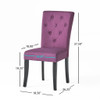 Upholstered Dining Chairs, Fabric Side Chairs, For Dining Room, Kitchen And Living Room (Set of 2) - Dark Purple
