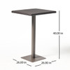 Outdoor Square Rattan Bar Table With Iron Frame - Multi Brown Outdoor Square Rattan Bar Table With Iron Frame - Multi Brown