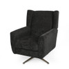 Contemporary Swivel Chair With Wingback Design - Black Contemporary Swivel Chair With Wingback Design - Black