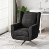 Contemporary Swivel Chair With Wingback Design - Black Contemporary Swivel Chair With Wingback Design - Black