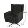 Contemporary Swivel Chair With Wingback Design - Black Contemporary Swivel Chair With Wingback Design - Black