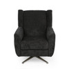 Contemporary Swivel Chair With Wingback Design - Black Contemporary Swivel Chair With Wingback Design - Black