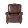 Neville - Recliner Chair With Push Back Function And Birch Wood Legs - Brown Neville - Recliner Chair With Push Back Function And Birch Wood Legs - Brown