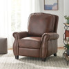 Neville - Recliner Chair With Push Back Function And Birch Wood Legs - Brown Neville - Recliner Chair With Push Back Function And Birch Wood Legs - Brown