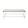 Ultra Modern Rectangle Coffee Table With Tempered Glass Surface - Clear