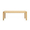 Angie - Bench Outdoor Seating Acacia Wood Faux Rattan - Teak Angie - Bench Outdoor Seating Acacia Wood Faux Rattan - Teak