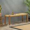 Angie - Bench Outdoor Seating Acacia Wood Faux Rattan - Teak Angie - Bench Outdoor Seating Acacia Wood Faux Rattan - Teak