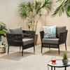 Hanford - Modern Club Chair With Woven Rope Design - Gray