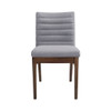 Mid Century Modern Dining Chair (Set of 2) With Channel Stitching - Dark Gray