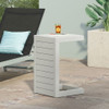 Aluminum Outdoor C - Shaped Side Table For Patio